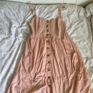Midi pink dress